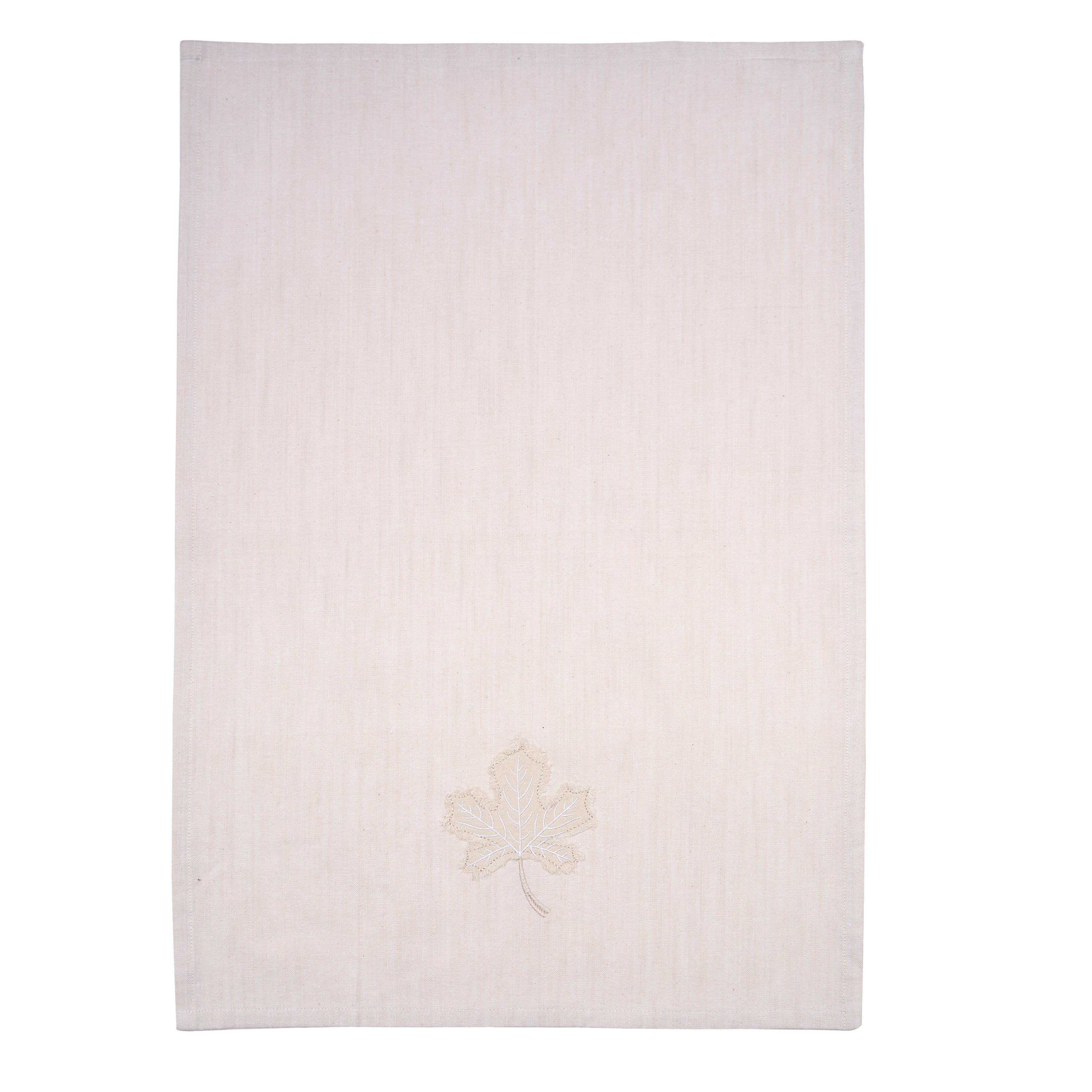 C&F Home Neutral Maple Leaves Kitchen Towel