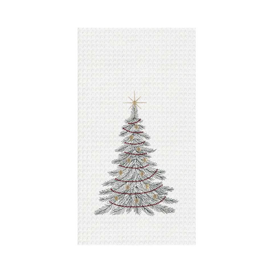 C&F Home Traditional Christmas Tree Kitchen Towel