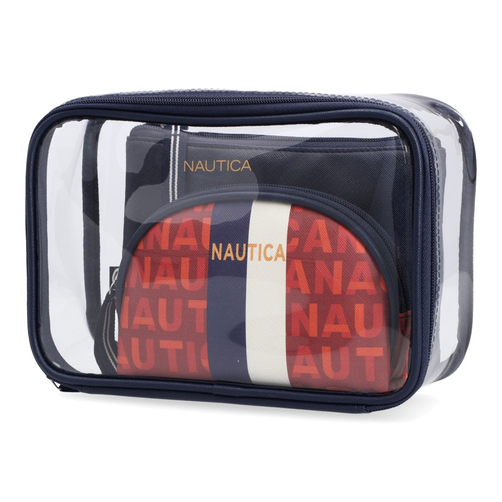 Nautica 3-Piece Trio Cosmetic Bag Set