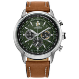 Citizen Mens Avion Eco-Drive Watch - Brown Leather Strap