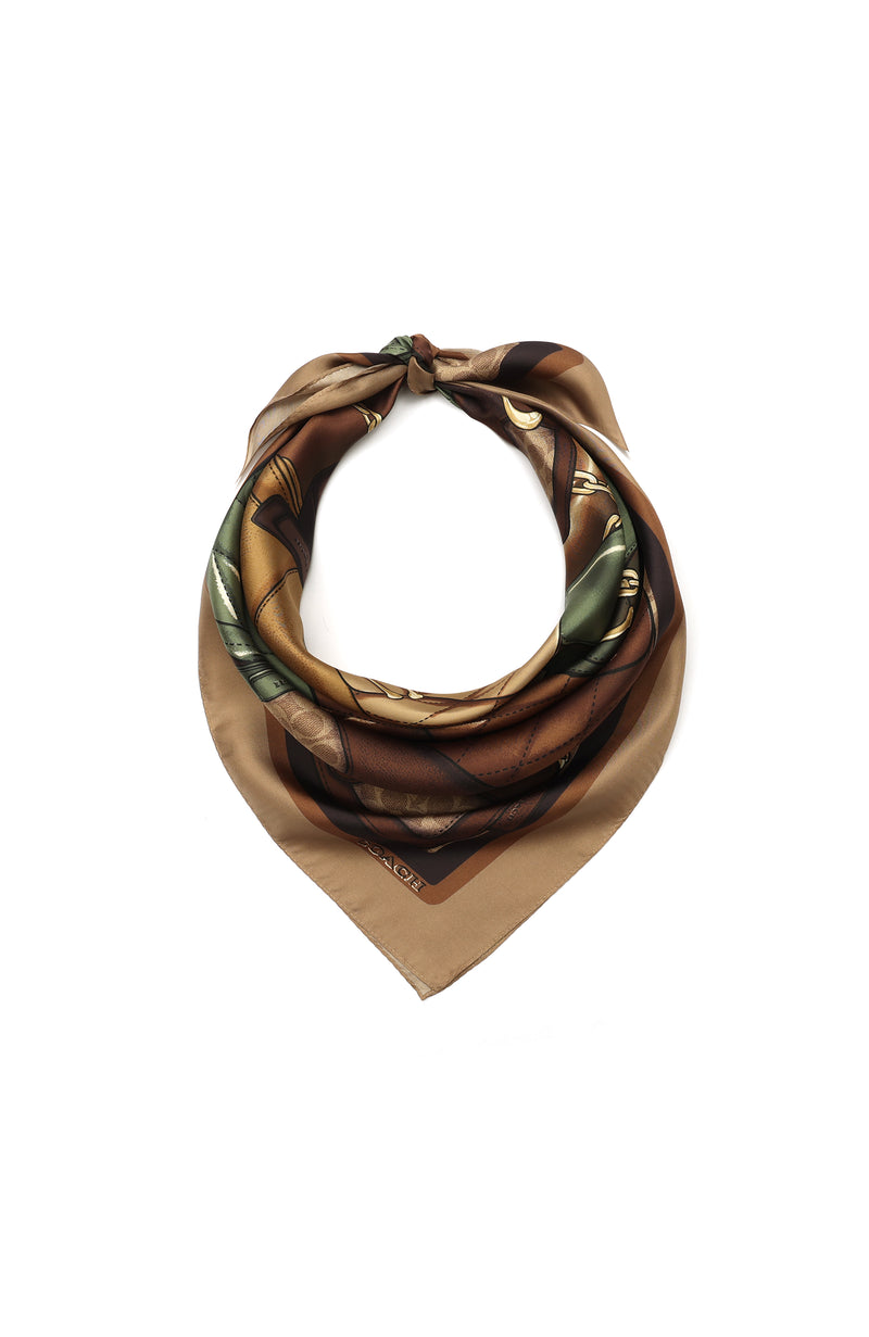 Coach Stacked Tabby Printed Silk Square Scarf – ShopCGX display picture 3