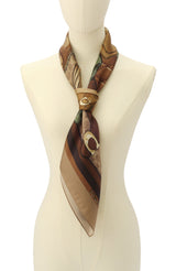 Coach Stacked Tabby Printed Silk Square Scarf