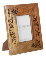 Ganz Natural Carved Leaf Wooden Frame