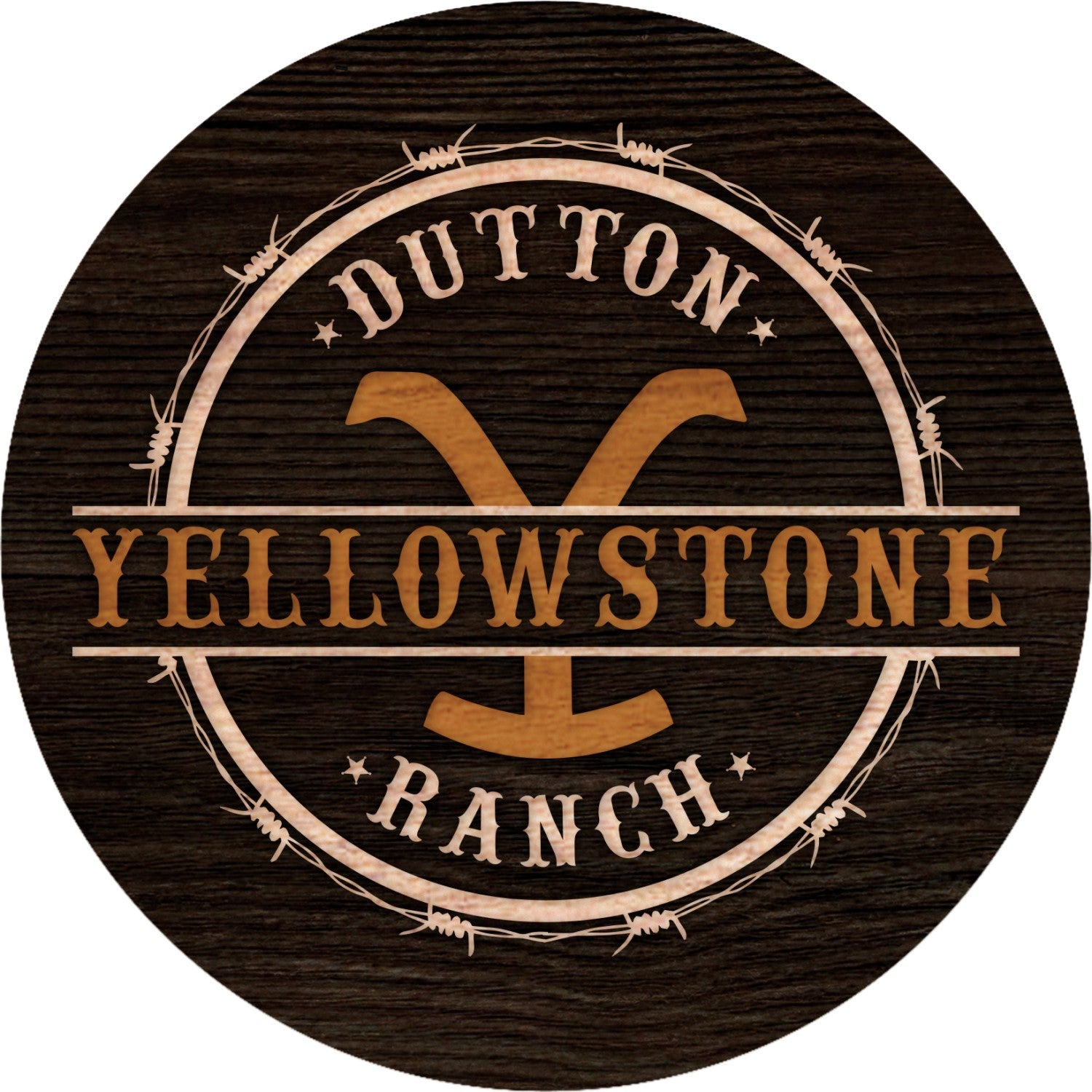 Carson Home Accents Yellowstone Dutton Ranch Round Car Coaster
