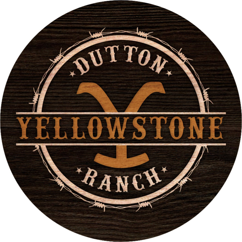 Carson Home Accents Yellowstone Dutton Ranch Round Car Coaster
