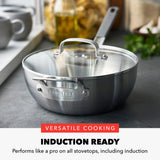 GreenPan Bobby Flay Covered Stainless Steel Chef's Pan