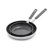 GreenPan Bobby Flay 2-Piece Stainless Steel Frypan Set