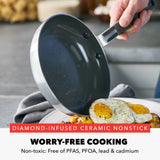GreenPan Bobby Flay 2-Piece Stainless Steel Frypan Set