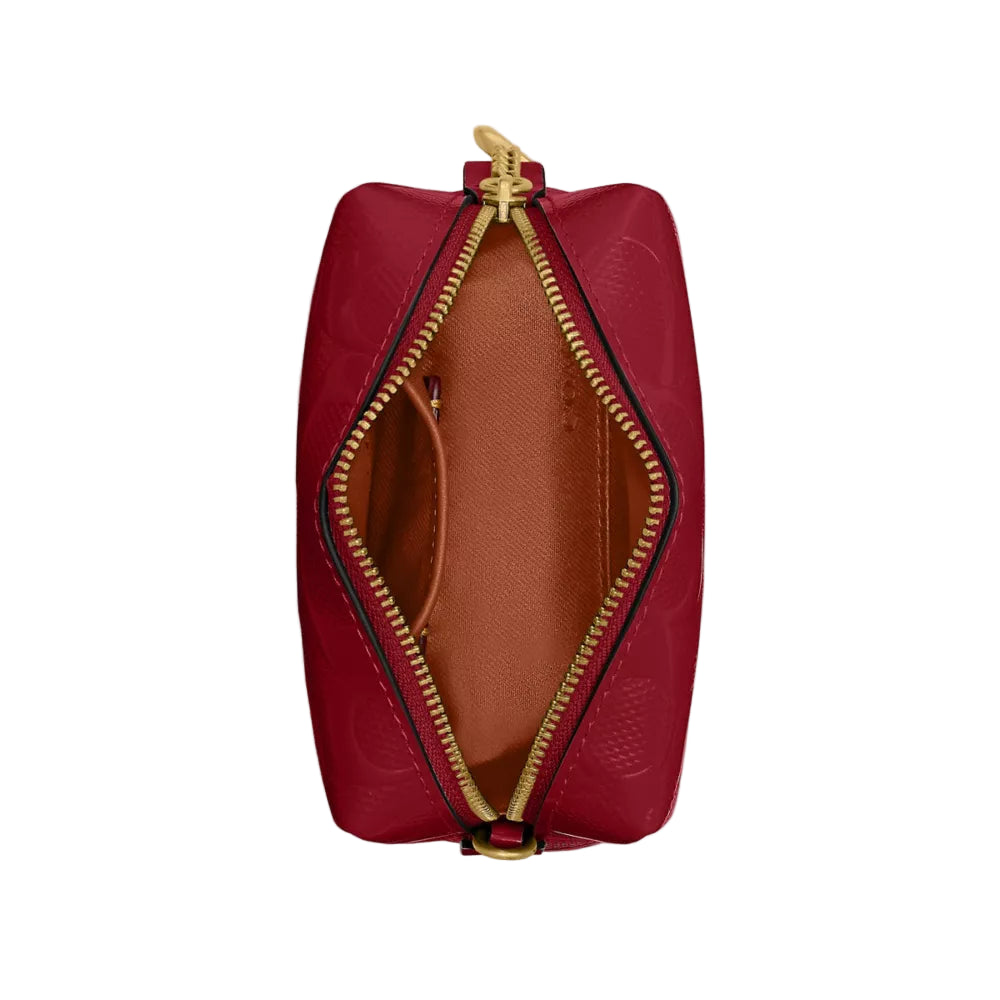 Coach Box Program Patent Signature Leather Essential Mini Cosmetic