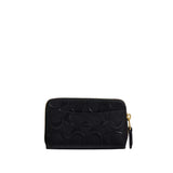 Coach Box Program Patent Signature Leather Essential Small Zip Around Card Case