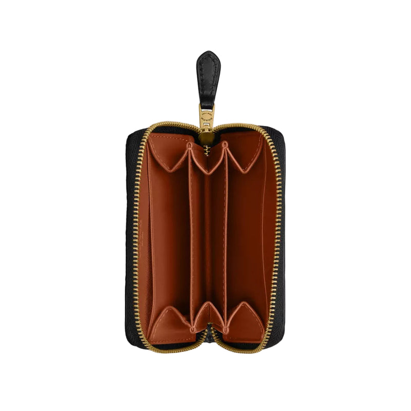 Coach Box Program Patent Signature Leather Essential Small Zip Around Card Case