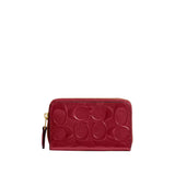 Coach Box Program Patent Signature Leather Essential Small Zip Around Card Case