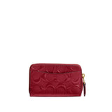 Coach Box Program Patent Signature Leather Essential Small Zip Around Card Case