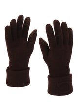 Coach Womens Signature Embossed Knit Gloves - Size Small/Medium