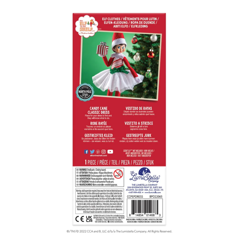 The Elf on the Shelf Claus Couture Collection Candy Cane Classic Dress