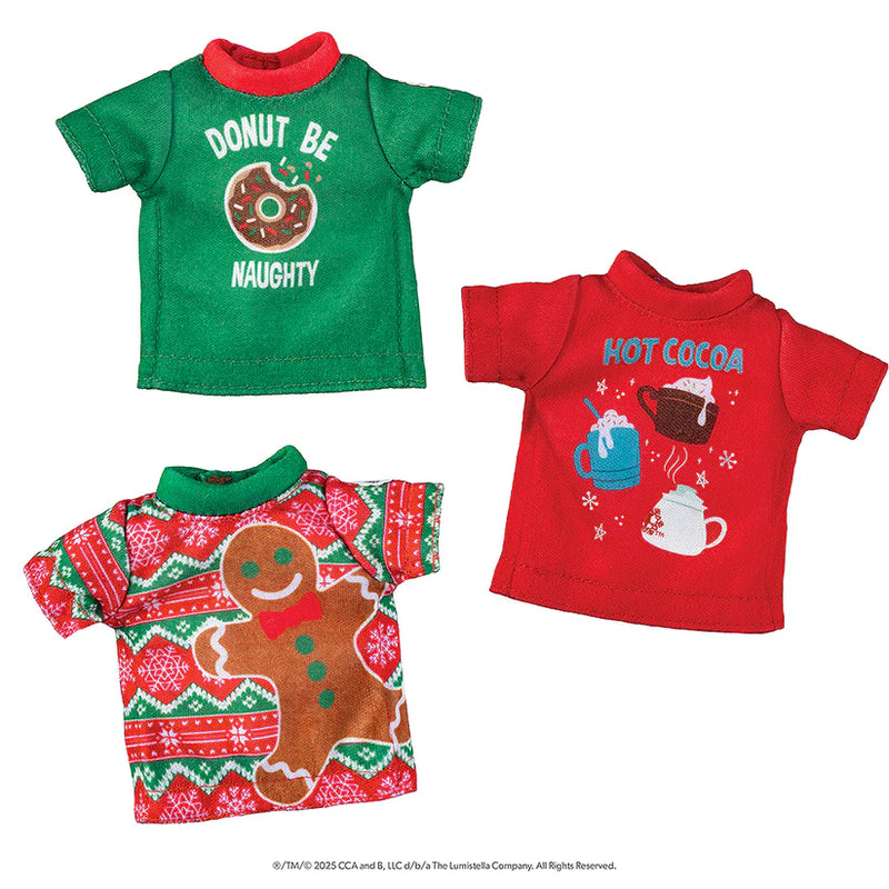 The Elf on the Shelf Claus Couture Collection Festive Fun T-Shirt - Set of 3
