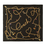 Coach Print Silk Square Scarf