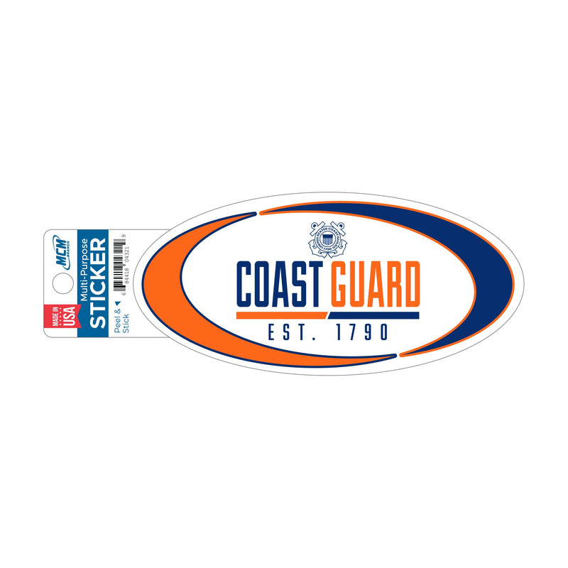 MCM Small Oval Coast Guard Est. 1790 Sticker – ShopCGX