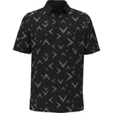 Callaway Mens Textured Chev Short Sleeve Polo Shirt