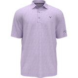 Callaway Mens Heather Geo Print Golf Short Sleeve Polo Shirt