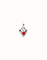 UNOde50 Silver Charm with Red Crystal