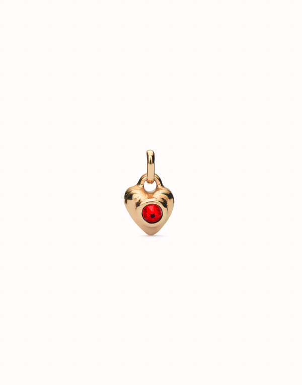 UNOde50 Gold Charm with Red Crystal