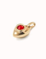 UNOde50 Gold Charm with Red Crystal