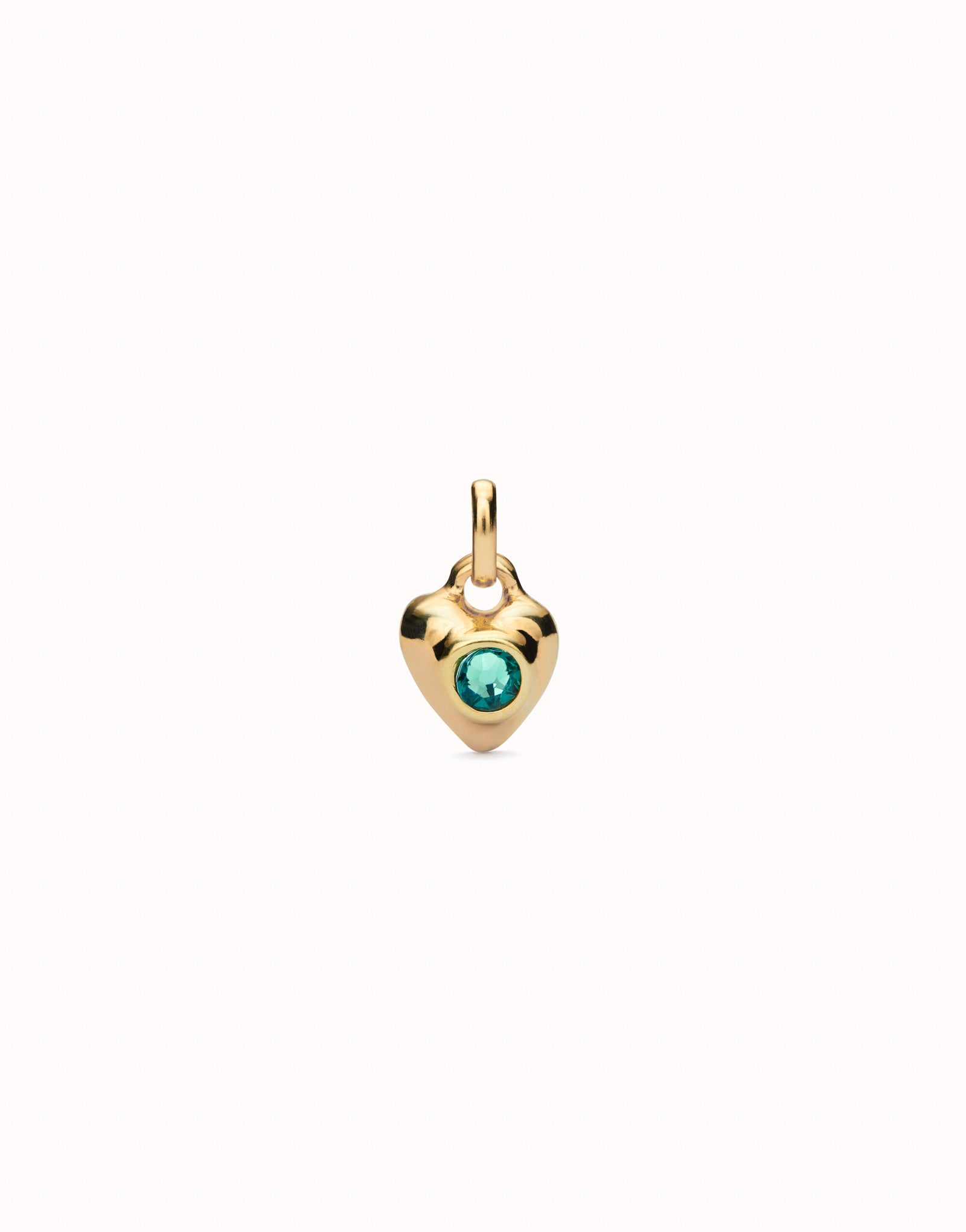 UNOde50 Gold Charm with Green Crystal