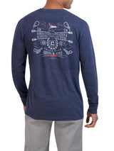 Chaps Mens North Coast Navigation Graphic Long Sleeve T-Shirt