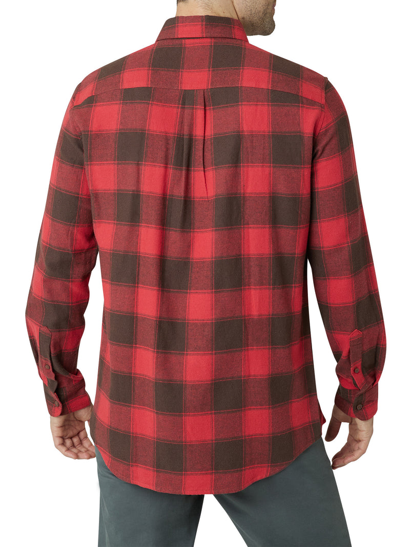 Chaps Mens Autumn Americana Plaid Long Sleeve Flannel Shirt