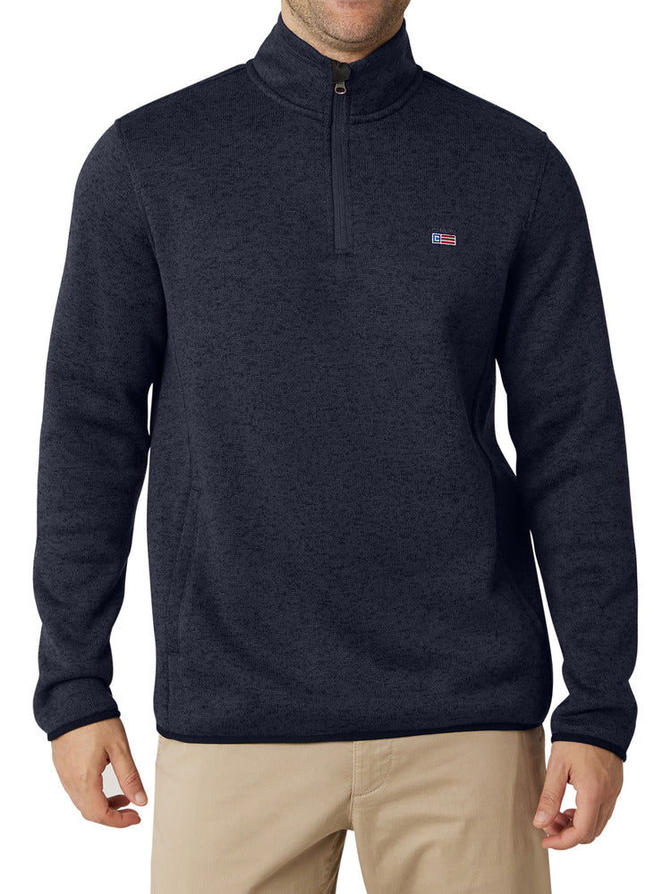 Chaps Mens Coastal Fleece 1/4 Zip Sweatshirt