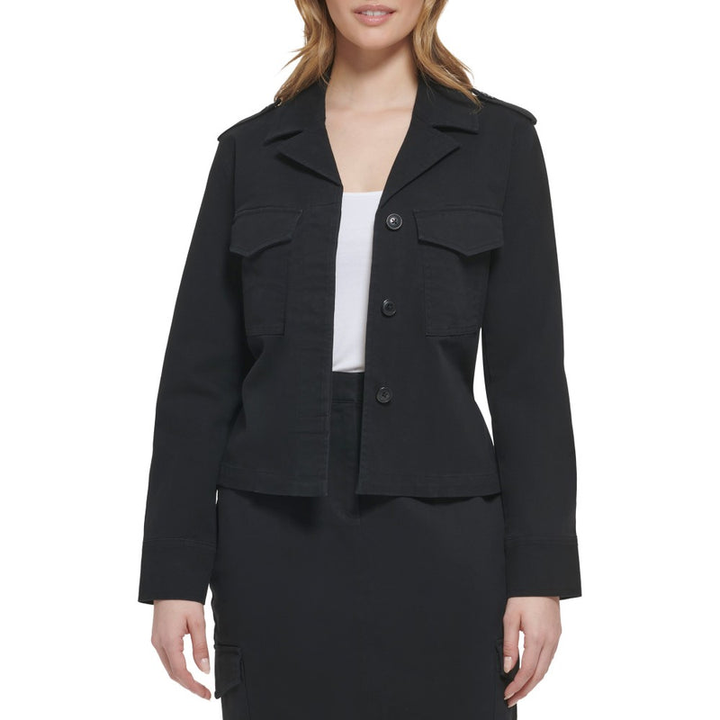 Calvin Klein Womens Stretch Cotton Twill Jacket