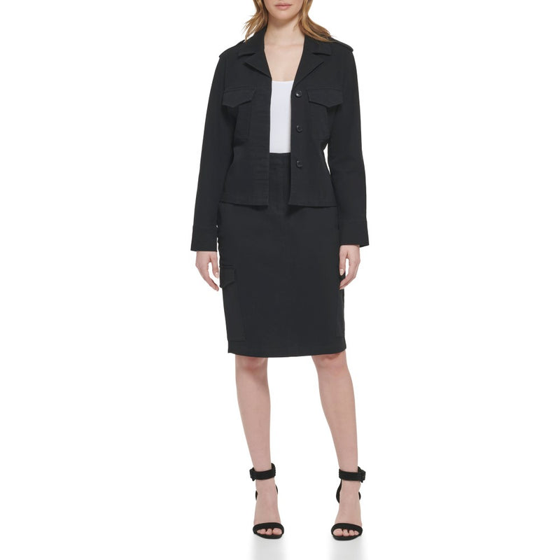 Calvin Klein Womens Stretch Cotton Twill Jacket