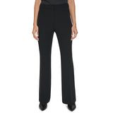 Calvin Klein Womens Stretch Crepe Wide Leg Pants with Pockets