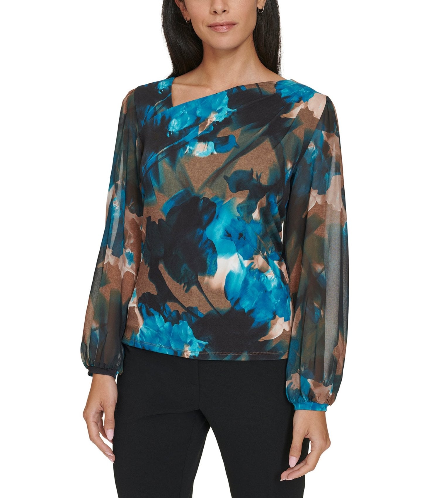 Chiffon asymmetrical top online