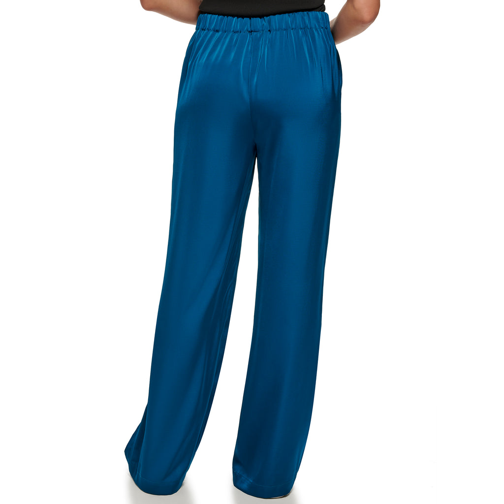 Calvin Klein Womens Satin Back Crepe Pull On Wide Leg Pant Calvin Klein Womens Satin Back Crepe Pull On Wide Leg Pant