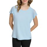 Calvin Klein Womens Crepe Polyester Mesh Top