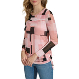 Calvin Klein Womens Round Neck Long Sleeve Top