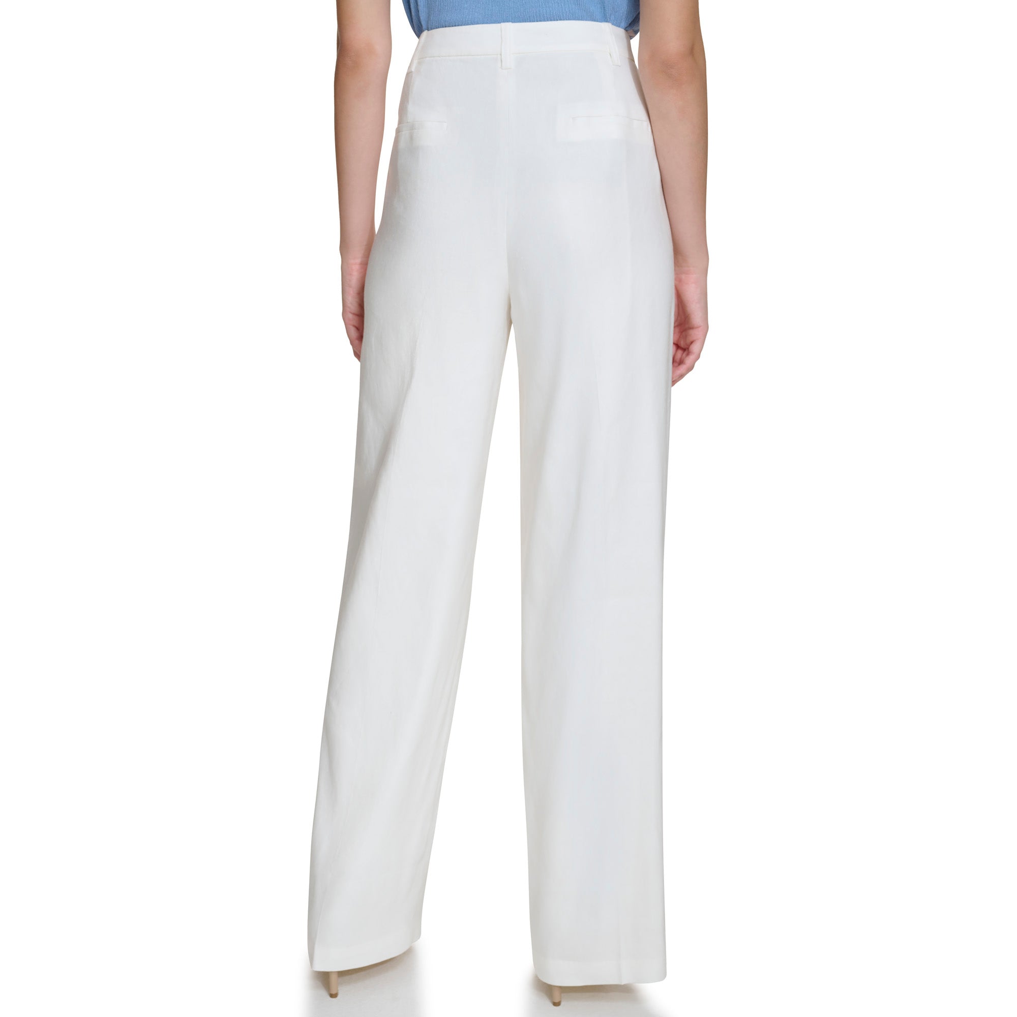 Calvin Klein Womens Stretch Linen Pants