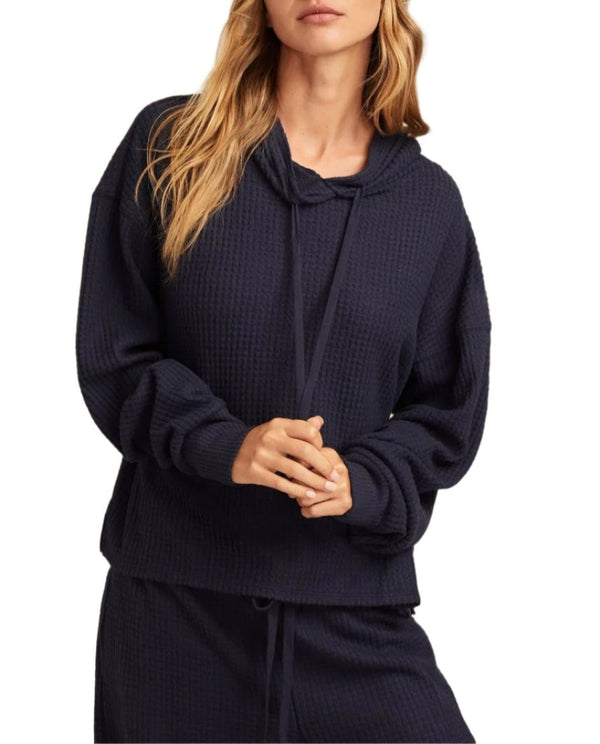 Lucky Brand Womens Cloud Waffle Pullover Hoodie