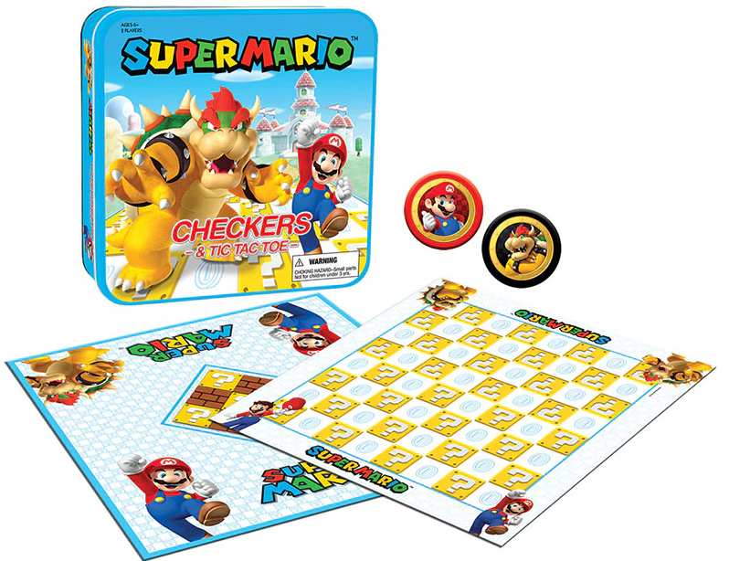 The OP Games Checkers & Tic Tac Toe: Super Mario vs. Bowser Game