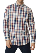Chaps Mens Woven Easy Care Town And Country Plaid Long Sleeve Button Down Shirt