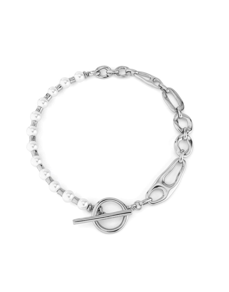 UNOde50 Pearl and Match Silver Plated Necklace