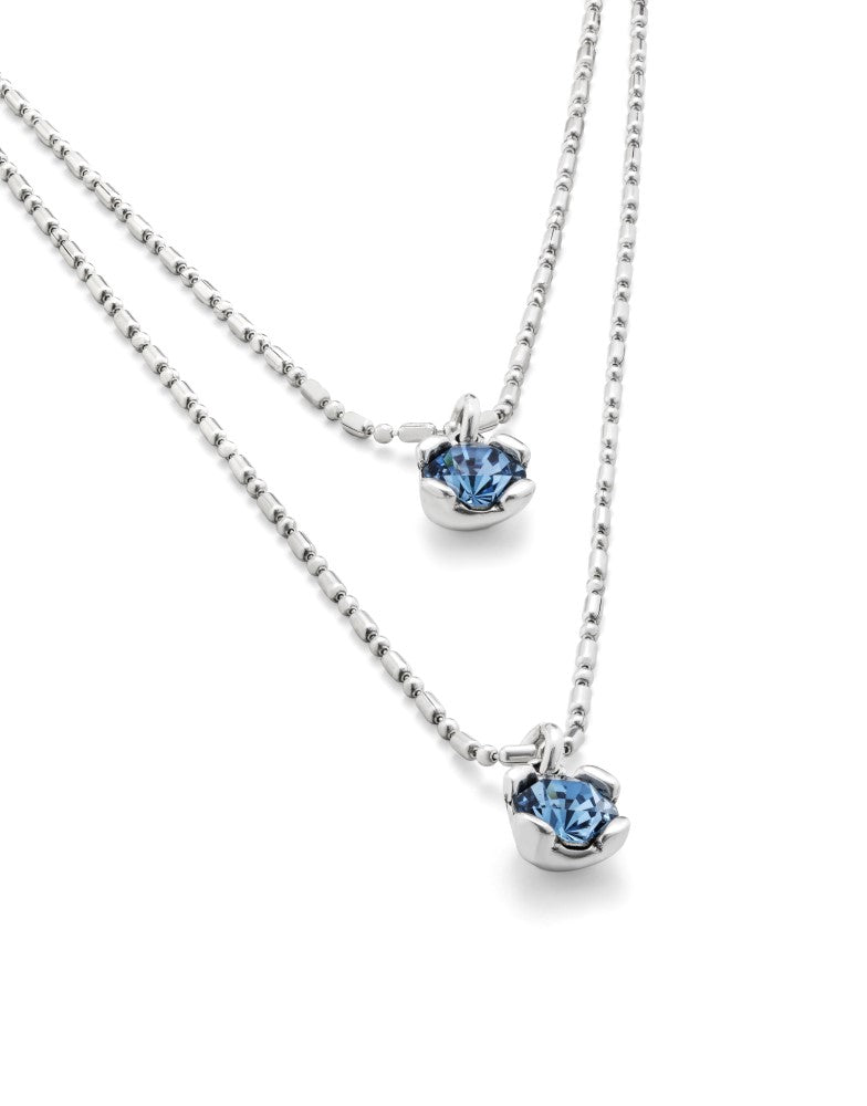 UNOde50 Aura Blue Silver Plated Necklace