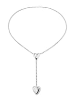 UNOde50 Beloved Long Adjustable Two Heart Chain Necklace