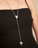 UNOde50 Beloved Long Adjustable Two Heart Chain Necklace