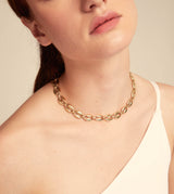 UNOde50 Thankful Gold-Plated Short Link Necklace
