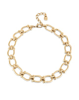 UNode50 Youthful Gold-Plated Short Link Chain Necklace