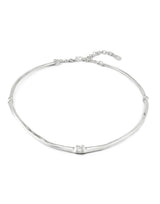 UNOde50 Spiritual Silver-Plated Cubic Zirconia Choker Necklace