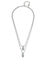 UNOde50 Thankful Green Crystal Multi Strand Necklace
